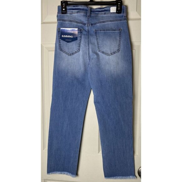 Celebrity Blues Womens Jeans Slimming Tummy Control High Rise Straight Sz‎ 2 - Picture 2 of 8